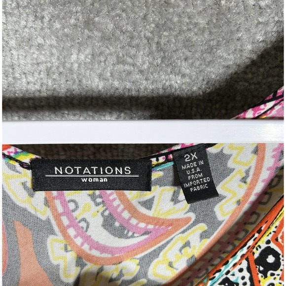 Notations Woman Sleeveless Paisley Maxi Dress Womens Size 2X Stretch Colorful - Picture 3 of 7